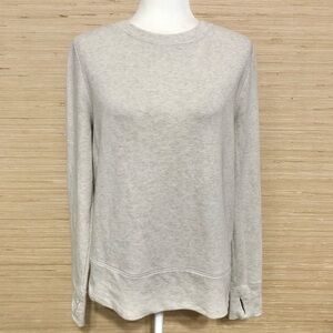VS Sport Women's Oatmeal Tunic Bright Pink Lace-Up Back Sweater Size Medium